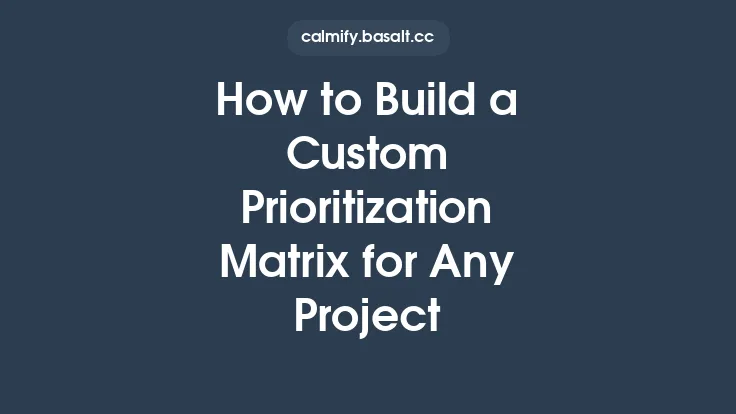 How to Build a Custom Prioritization Matrix for Any Project Thumbnail