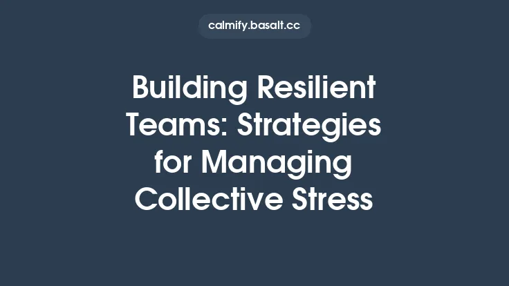 Building Resilient Teams: Strategies for Managing Collective Stress Thumbnail