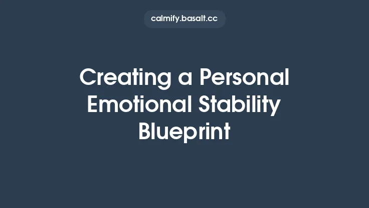 Creating a Personal Emotional Stability Blueprint Thumbnail
