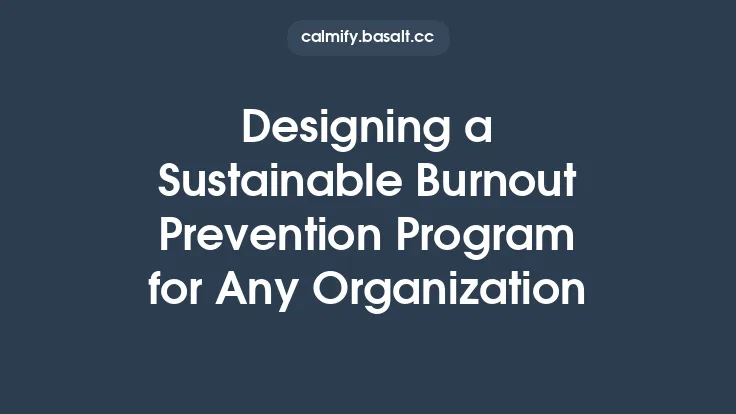 Designing a Sustainable Burnout Prevention Program for Any Organization Thumbnail