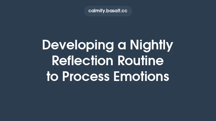 Developing a Nightly Reflection Routine to Process Emotions Thumbnail