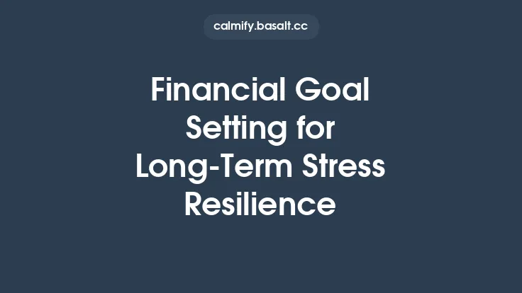 Financial Goal Setting for Long‑Term Stress Resilience Thumbnail