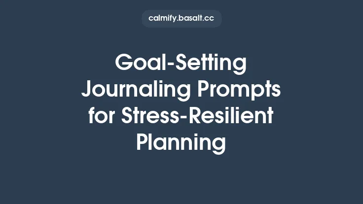 Goal‑Setting Journaling Prompts for Stress‑Resilient Planning Thumbnail