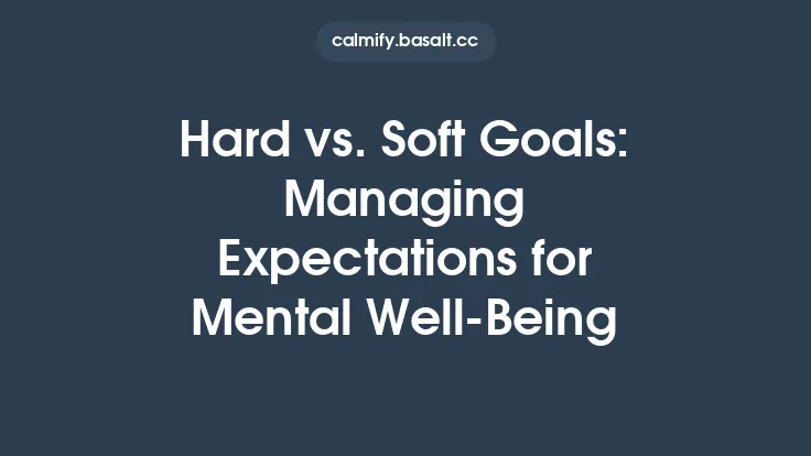 Hard vs. Soft Goals: Managing Expectations for Mental Well‑Being Thumbnail
