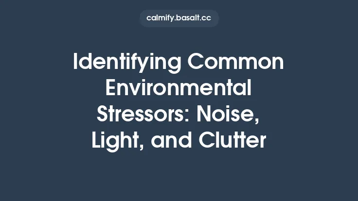 Identifying Common Environmental Stressors: Noise, Light, and Clutter Thumbnail