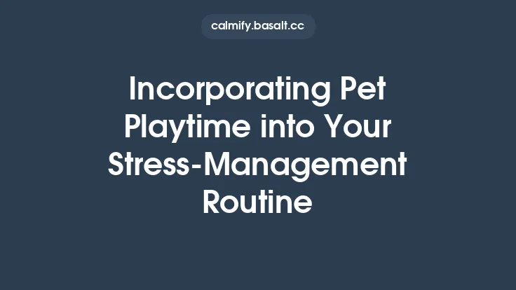 Incorporating Pet Playtime into Your Stress-Management Routine Thumbnail