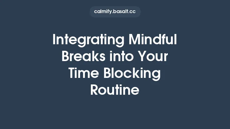 Integrating Mindful Breaks into Your Time Blocking Routine Thumbnail