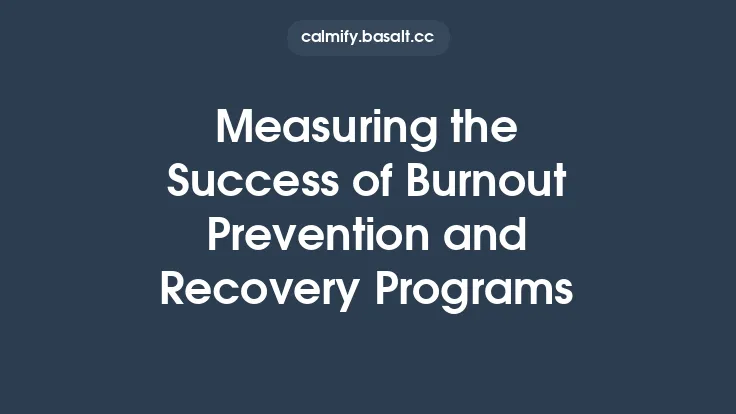 Measuring the Success of Burnout Prevention and Recovery Programs Thumbnail