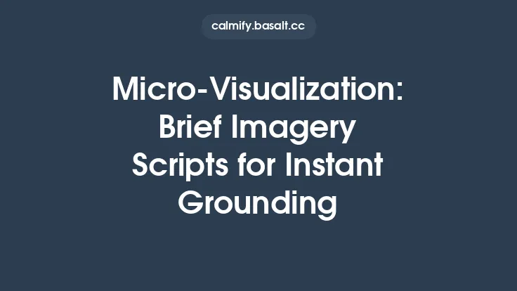 Micro‑Visualization: Brief Imagery Scripts for Instant Grounding Thumbnail