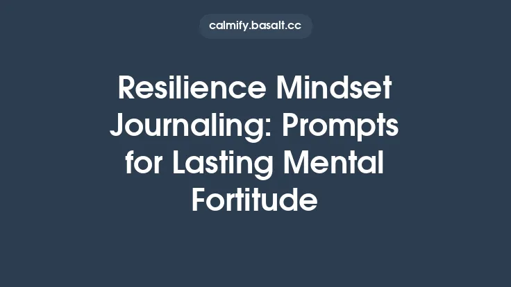 Resilience Mindset Journaling: Prompts for Lasting Mental Fortitude Thumbnail