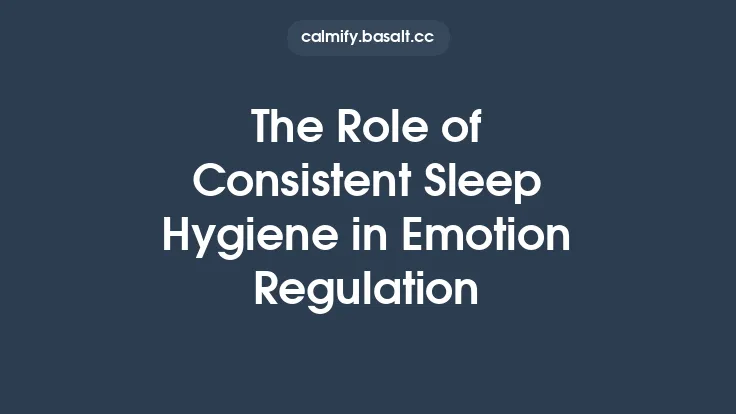 The Role of Consistent Sleep Hygiene in Emotion Regulation Thumbnail