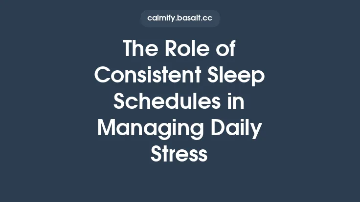 The Role of Consistent Sleep Schedules in Managing Daily Stress Thumbnail