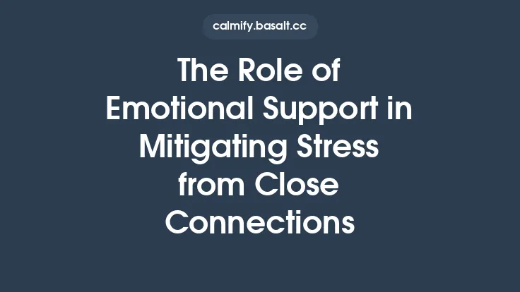 The Role of Emotional Support in Mitigating Stress from Close Connections Thumbnail