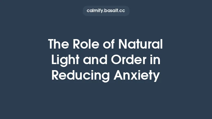 The Role of Natural Light and Order in Reducing Anxiety Thumbnail