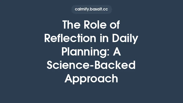 The Role of Reflection in Daily Planning: A Science‑Backed Approach Thumbnail
