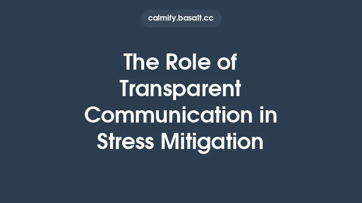 The Role of Transparent Communication in Stress Mitigation Thumbnail