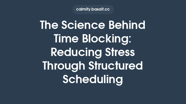 The Science Behind Time Blocking: Reducing Stress Through Structured Scheduling Thumbnail