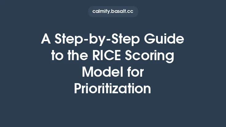 A Step‑by‑Step Guide to the RICE Scoring Model for Prioritization Thumbnail