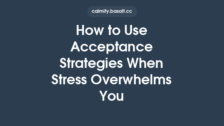 How to Use Acceptance Strategies When Stress Overwhelms You Thumbnail