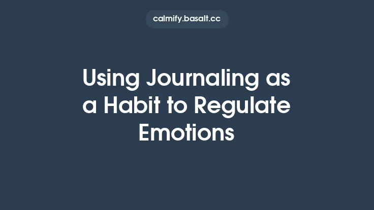 Using Journaling as a Habit to Regulate Emotions Thumbnail
