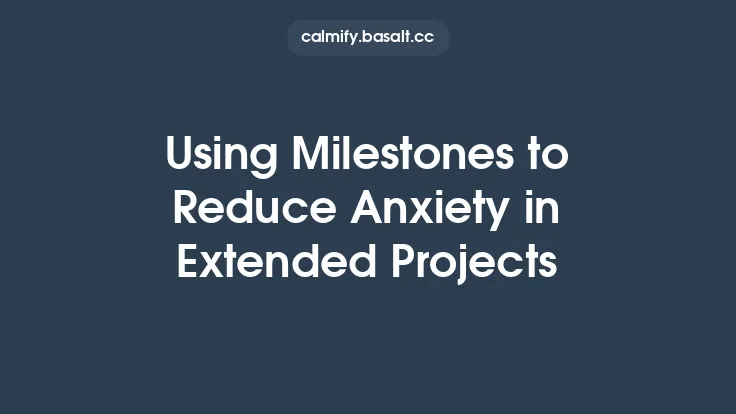 Using Milestones to Reduce Anxiety in Extended Projects Thumbnail